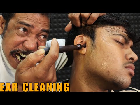 Ear Massage & Ear Cleaning by Asim Barber | Head Massage & Hair Cracking | Neck Cracking | ASMR