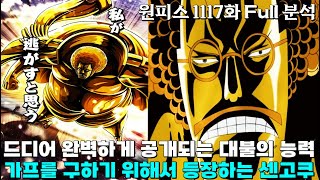 [ 원피스1117화 Full 분석 ] 드디어 숨겨진 힘을 해방하는 대불의 능력자, 가프를 구하기 위해 등장하는 센고쿠, 쿠잔의 빙결을 뚫어버리는 센고쿠의 악마의열매의 힘