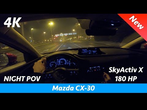 Mazda CX-30 2020 - Night POV test drive and review in 4K | SkyActiv X 180 HP
