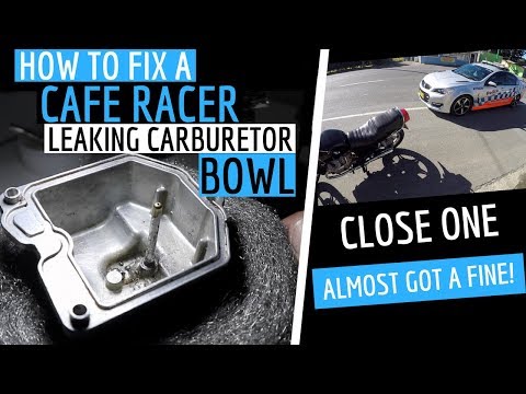 How To Fix a Leaking Carburetor Bowl On a ★ Cafe Racer - Cafe Racer Garage Video