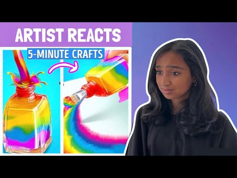 Artist reacts to HILARIOUS 5 minute craft ART HACKS