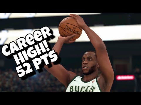 Khris Middleton Full Highlights vs Wizards Career High 52 Pts! (01.28.2020) NBA 2K20