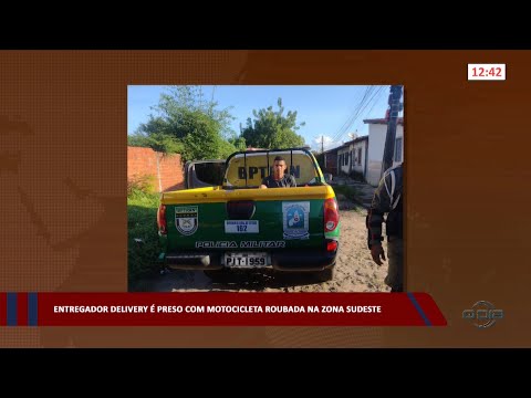 Entregador de Delivery é preso com motocicleta roubada na zona sudeste 13 04 2023