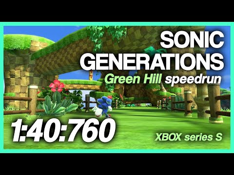 SONIC GENERATIONS - Green Hill Speedrun 1:40:760 [skills]