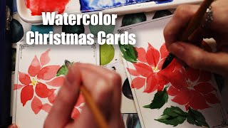 Watercolor Christmas Cards with Kylie! More coming soon...