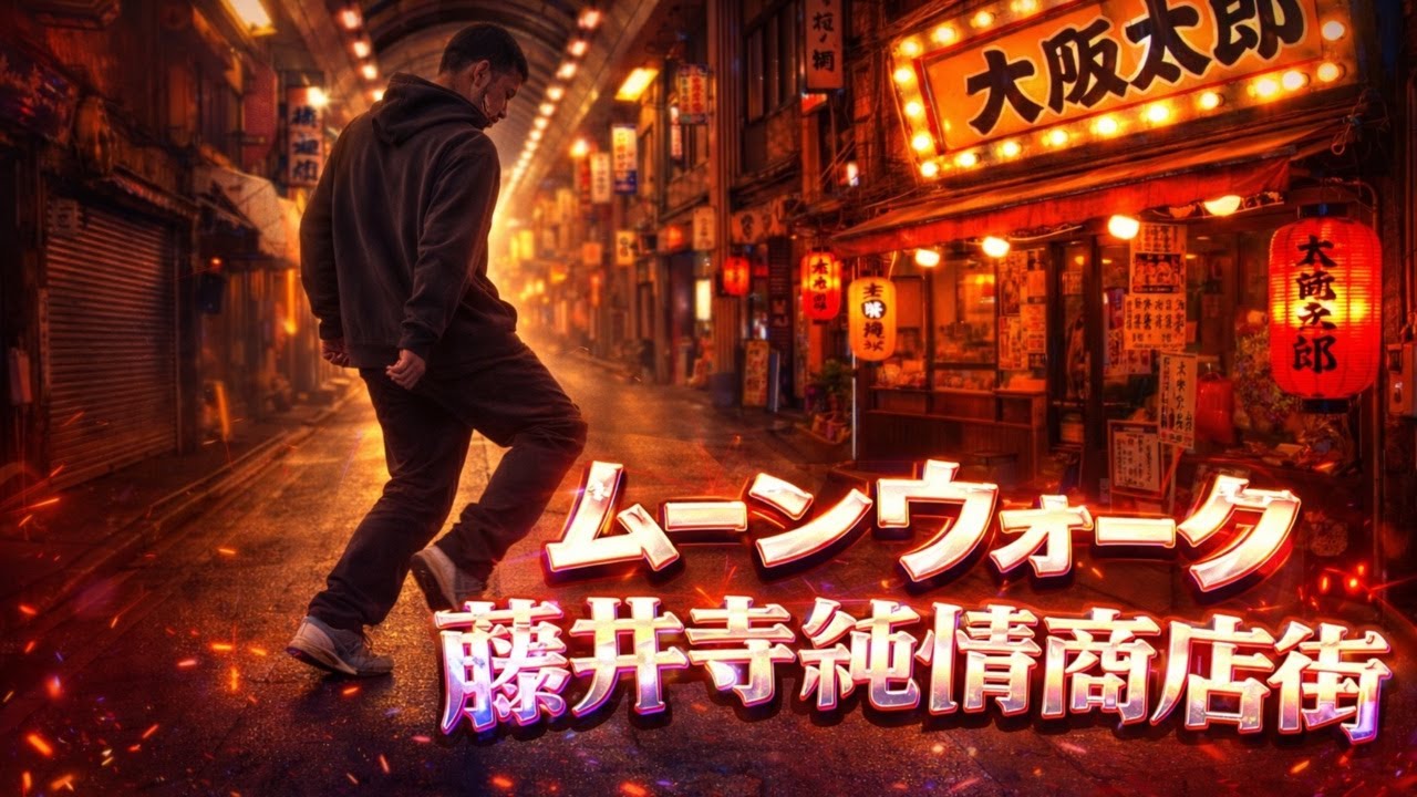 【縦型LIVE】大阪・藤井寺の昭和すぎる夜の街で…ムーンウォークしてみたら異世界すぎた！純情商店街を街ブラ配信