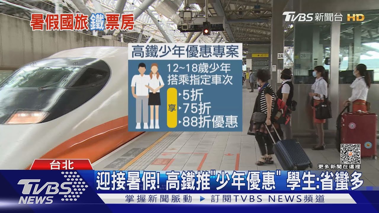 迎接暑假！高鐵推「少年優惠」　學生：省蠻多