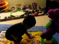 Joseph Playing The Barney Move And Groove Dance Mat