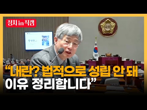 고대 법학전문대학원 교수, 아직 '내란'이라고 말하면 안 되는 이유?