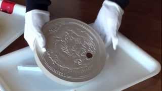 preview picture of video 'Perth Mint Strikes 10 Kilo Gold & Silver Year of the Dragon Coins'