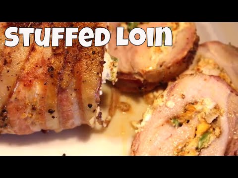 Bacon Wrapped & Stuffed Pork Loin
