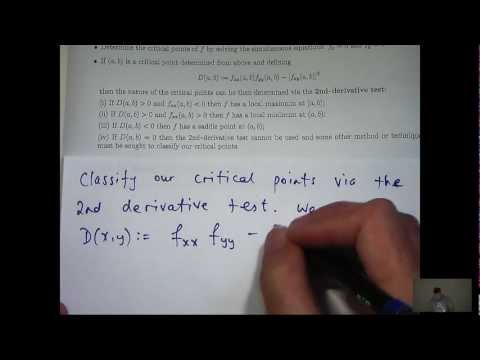 How to Find + Classify Critical Points of Functions