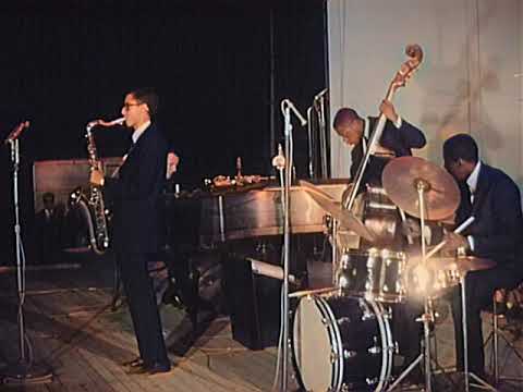 Barney Wilen Quartet, Antibes jazz festival, July 1961 (colorized)