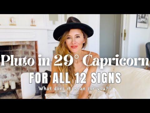 Pluto in 29°Capricorn  - Sep 1 - Nov 18 - for ALL Rising Signs