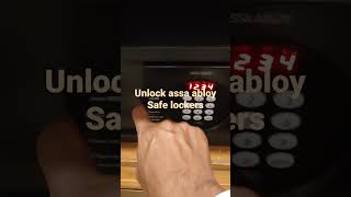 How to password add Assa abloy safe lockers