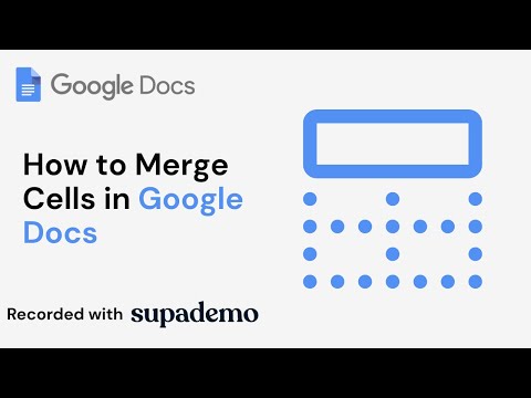 Google Docs Merge Cells