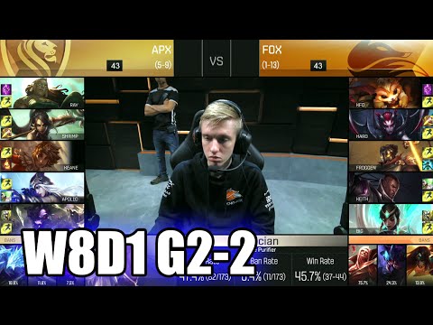 Echo Fox vs Apex Gaming | Game 2 S6 NA LCS Summer 2016 Week 8 Day 1 | FOX vs APX G2 W8D1 1080p