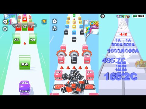 Jelly run 2048 Ultimate gameplay 2 shape play vs number run merge jelly running 