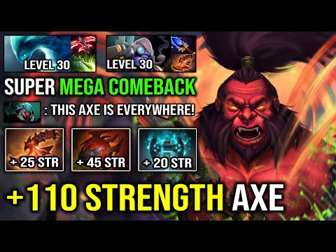+110 FULL STRENGTH AXE Super Mega Creep COMEBACK vs LEVEL 30 Pro Tinker & Morphling Dota 2