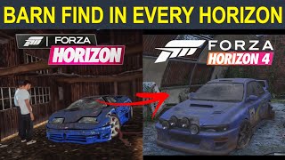 Finding A Barn Find In EVERY Forza Horizon l Evolution Of Barn Find Cutscene Forza Horizon 1,2,3,4