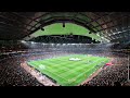 Champions League anthem at the Emirates Stadium before the Arsenal v Psv match