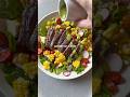 Summer skirt steak salad with corn, tomatoes, & cilantro lime vinaigrette #saladrecipe #salad #gf
