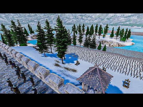 Epic Frozen Medieval Castle Siege By 150.000 Orc's - Ultimate Epic Battle Simulator 2