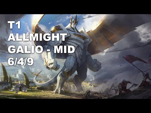 T1 Allmight Mid Galio vs Lucian - KR Grandmaster Patch 10.9