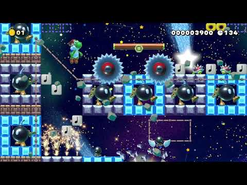 Super Mario Maker 2 - Crumbling Spark Scramble, by pbn