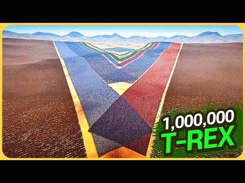 1 MILLION T-REX vs HUMANITY ARMY - Ultimate Epic Battle Simulator 2 UEBS 2
