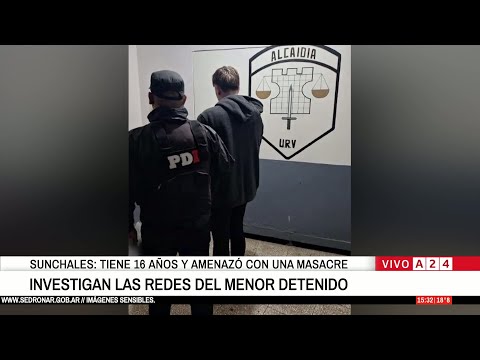 🚨 SANTA FE: DETIENEN A UN JOVEN DE 16 AÑOS POR AMENAZAR DE TIROTEAR ESCUELAS EN SUNCHALES