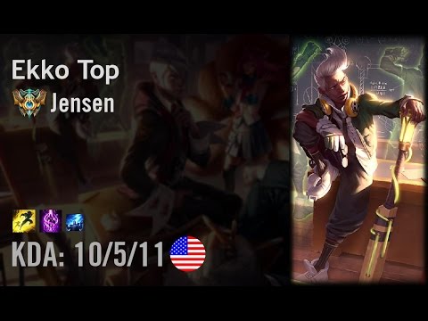 Ekko Top vs Gangplank - Jensen - NA Challenger Path 6.5