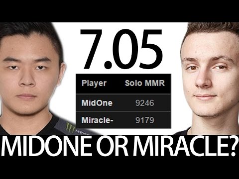7.05 Epic Battle between Storm Spirit MidOne and Miracle Anti Mage Dota 2