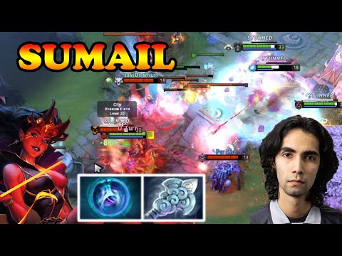SUMAIL BACK TO MID WITH QUEEN OF PAIN UNKILLABLE ITEM BUILD | DOTA2ORBS
