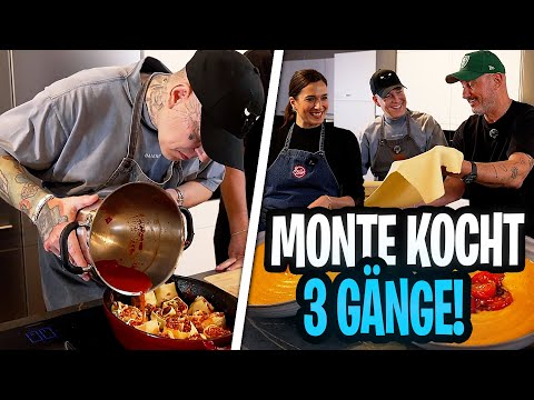 DAS PERFEKTE DINNER?!😂 Monte KOCHT ein Weihnachts-Menü mit SallysWelt & Frank Rosin🔥 MontanaBlack
