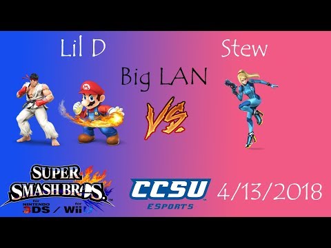 CCSU Big LAN - Lil D (Ryu, Mario) vs Stew (Zero Suit Samus)