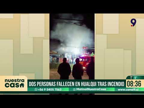 Dos personas fallecen tras incendio en Hualqui
