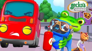 🔥Fire at the Garage | Gecko's Garage 🚚 | Cartoons For Kids | Toddler Fun Learning