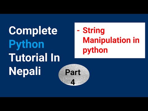 Complete Python Tutorials In Nepali String Data Types Part 4