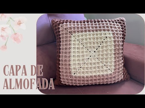 Crochet Cushion Cover 🧶 Waffle Stitch, so beautiful! #crochet