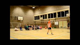 preview picture of video 'Hawick Junior Badminton - Handicapped Final 2014- Paul Goldie v Martin Goldie'