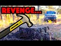 Bored Smashing TREE STUMP