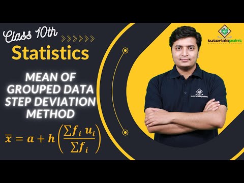 Class 10th Mean of Grouped Data Step deviation method