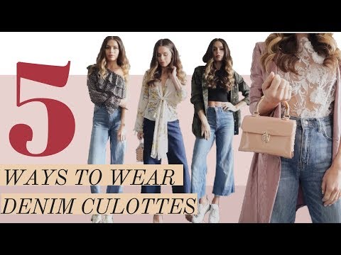 5 Simple Denim Culotte Outfits + LookBook