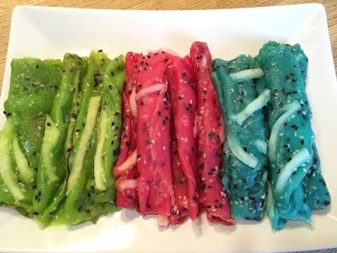 How to make soft coconut crepe (Thai dessert) Qhia ua qhob noom qab zib noj