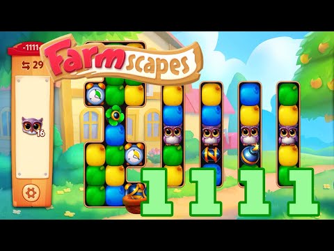 Farmscapes Level 1111 HD Gameplay Walkthrough | 3 - match game | android | ios | pc | GameGo Game