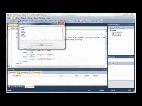 Visual Basic 2010 Tutorial 7 - Select Case Statement