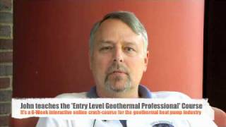 Introduction to the Geothermal Heat Pump Industry with HeatSpring Instructor John Manning
