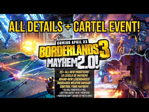 THE SANDHAWK IS BACK! ALL MAYHEM 2.0 DETAILS + CARTEL EVENT! Full Breakdown! // Borderlands 3