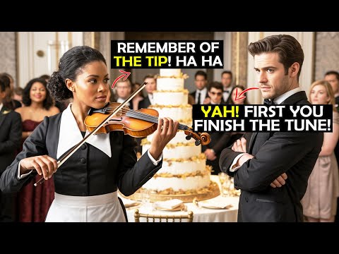 Billionaire Laughs on Waitress to Play Violin for a Tip on His Wedding — Unaware She's a Prodigy!